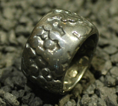 Silber Designer Ring geschwärzt